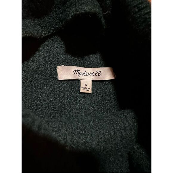 Madewell Southfield Mockneck Sweater Wool Blend sz Small Green - Picture 8 of 9